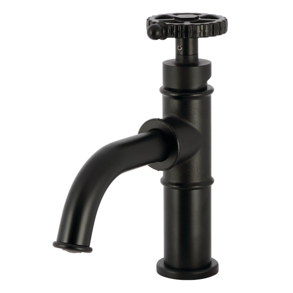 Kingston Brass One-Handle Single-Hole Bathroom Faucet with Push Pop-Up Drain, Matte Black KS2820CG - main