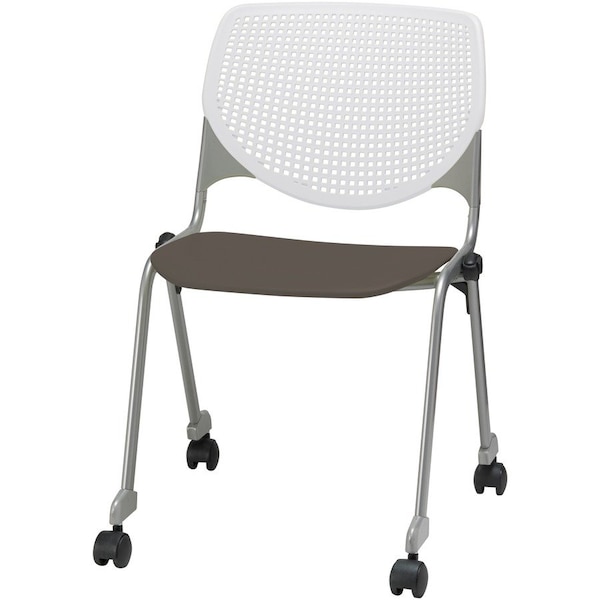 Kfi Poly Stack Chair, Brownstone Seat CS2300-BP08-SP18 - main