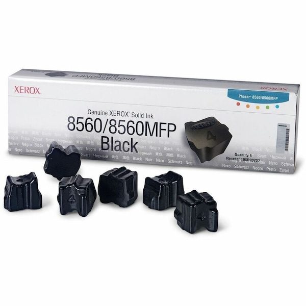 Xerox Solid Ink Sticks, f/ Phaser 8560/8560MFP, 6800 Pg Yld, Black 0 108R00727 - main