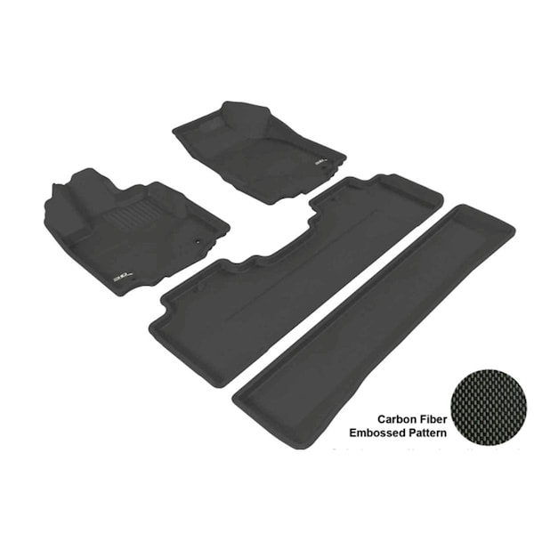 3D Maxpider HONDA RIDGELINE 20062014 KAGU BLACK R1 R2 Floor Mat L1HD03901509 - main