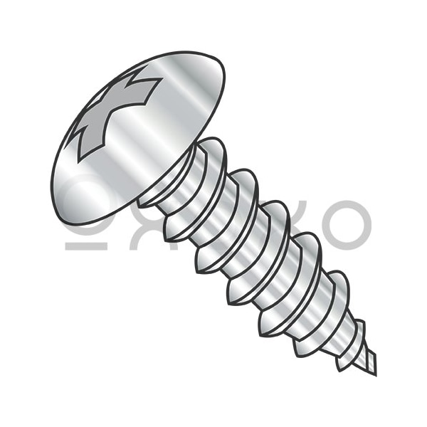Oxoxo 8-18X3/4 Phillips Full Contour Truss Self Tap Screw Type A B Full Thd 410 Stainless Steel, 4000PK 543857 - main