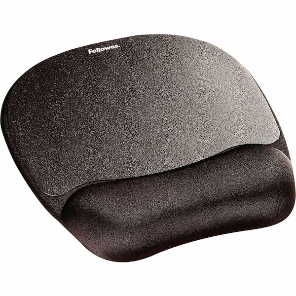Fellowes Memory Foam Mouse PadWrist Rest Black, Black FEL9176501 - main