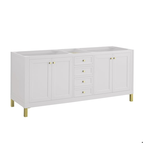 James Martin Vanities Chicago 72 in. Double Vanity, Glossy White 503-V72-GW - main