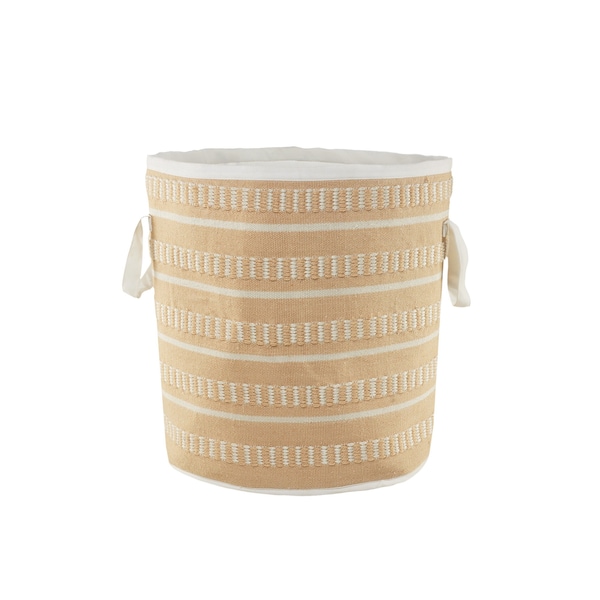 Homeroots 21" Pink Fabric Basket 704885 - main