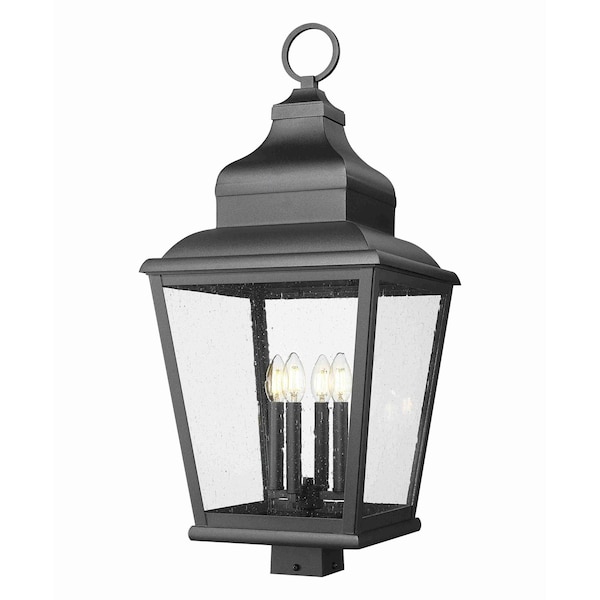 Z-Lite Raphael Sand Black 4 Light Outdoor Post Mount Fixture 5029PHXLS-BK - main