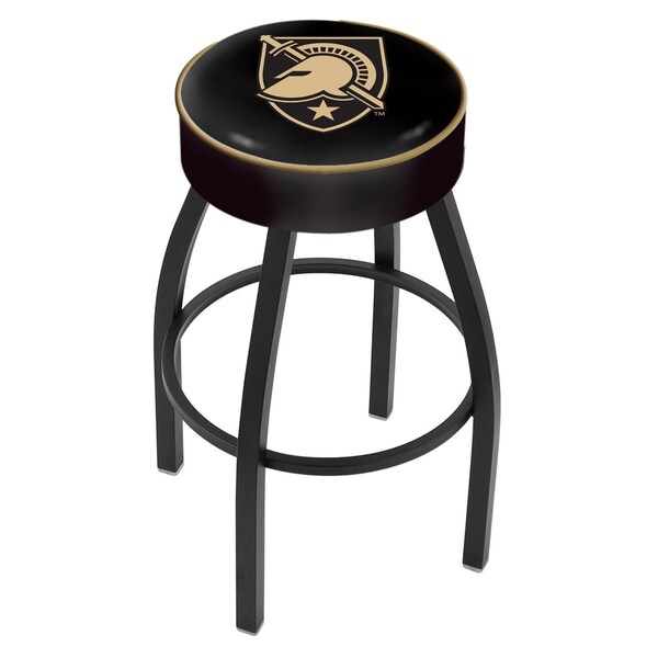 Holland Bar Stool Co 25" US Military Academy ARMY Cushion Seat, Blk Wrnkl Swivel Bar Stool L8B125USMilA - main