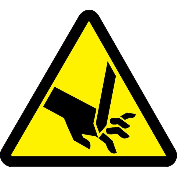 Accuform ISO WARNING SAFETY LABEL CUT OR LSGW1472 - main