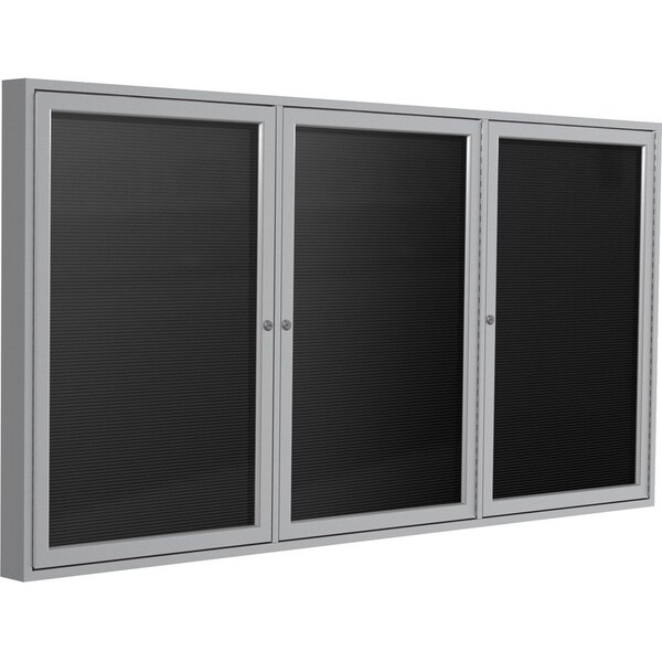 Ghent Enclosed Letter Board 48"x96", Satin PA34896B-BK - main