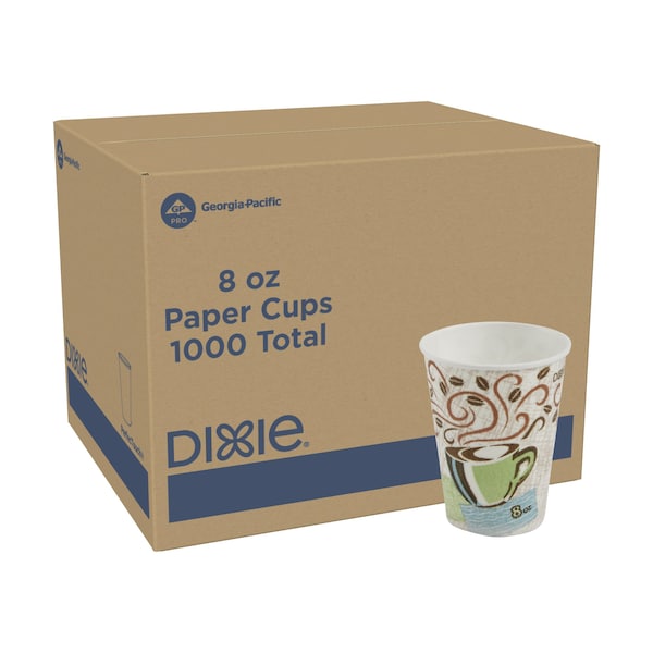 Dixie Disposable Hot cup 8 oz. White, Paper, Pk1000 5338CD - main
