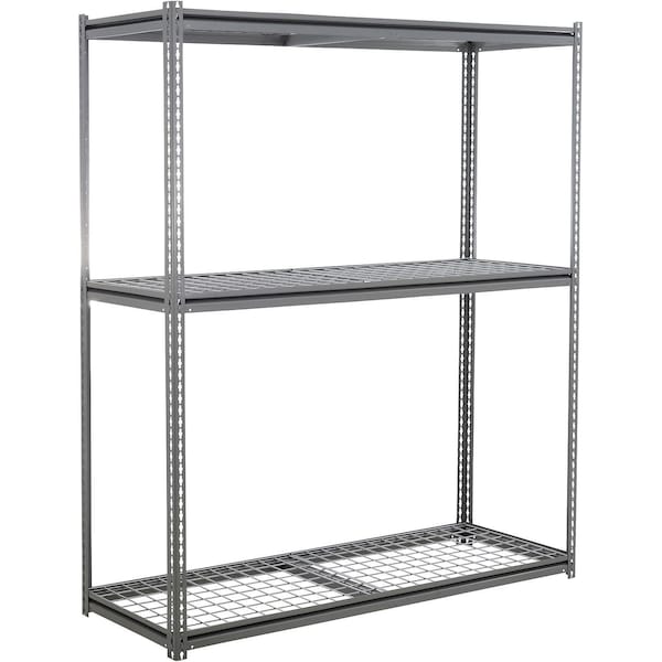 Global Industrial 3 Shelf, Standard Duty Boltless Shelving Z Beam Starter, 96Wx24Dx60H, Wire Deck B3153935 - main