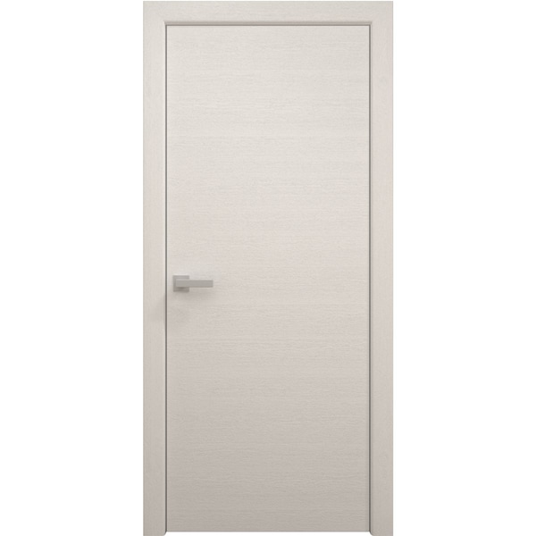 Sartodoors Interior Solid French Door 18 x 80 inches, Ego 5000 Painted White Oak, Single Regular Panel Frame EGO5000ID-PWO-18 - main