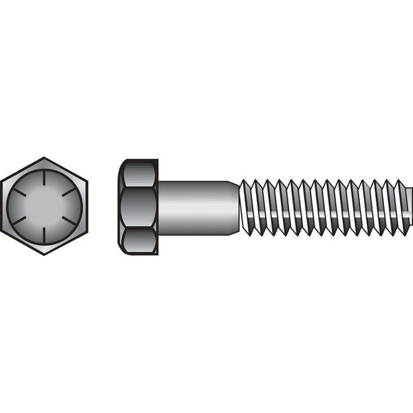 Hillman 9/16 in. D X 2 in. L Heat Treated Steel Hex Head Cap Screw, 25PK 220292 - main