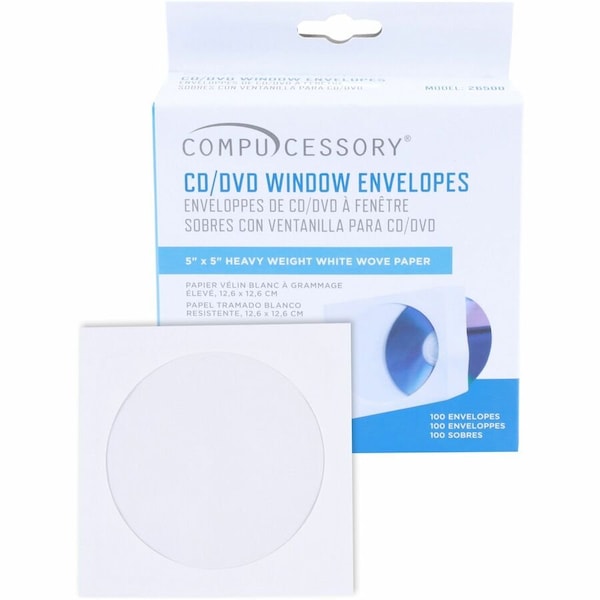Compucessory Disc Envelope, White, Paper, PK100 CCS26500 - main