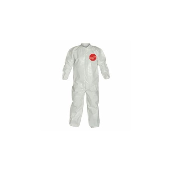 Dupont Tychem 4000 Coverall, Bound Seams, Collar, Elastic Wrist and Ankles, Zipper Front, Storm Flap, 12PK 251-SL125B-3X - main