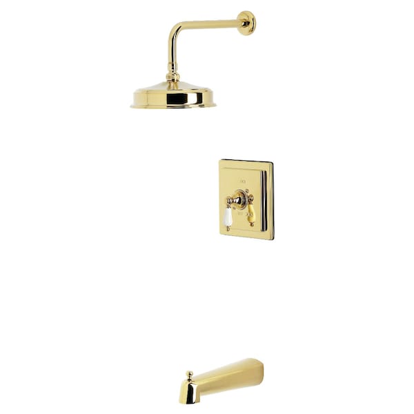 Kingston Brass Single-Handle Pressure Balanced Tub and Shower Faucet, Polished Brass KB5892PL - main