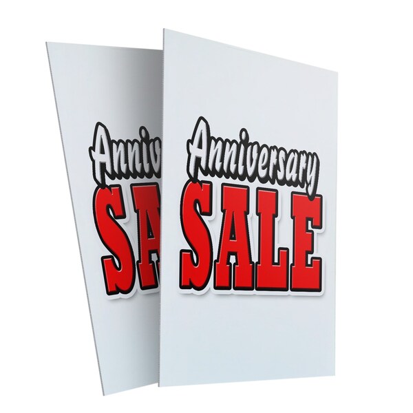 Signmission Anniversary Sale, Plastic Signs Only 24 Inch x 36 Inch, Corrugated Plastic, 2PK CSB-2436-2PACK-Anniversary Sale - main