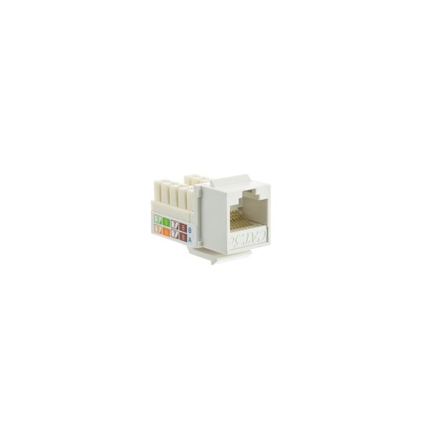 Swe-Tech 3C SlimlineCat5e Keystone Jack, White, RJ45 Female to 110 Punch Down FWT310-120WH - main