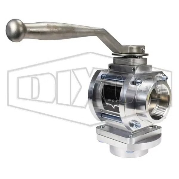 Dixon Mann-Tek by 2-WayBV300 2-Way Ball Valve, 3 in Nominal, FNPT End Style, Aluminum Body, Full Port, FPM 2WAYBV300 - main