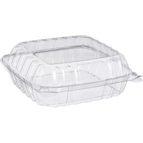 Dart ClearSeal Plastic Hinged Container, 8-5/16 x 8-5/16 x 2, Clear, PK250 C89PST1 - main