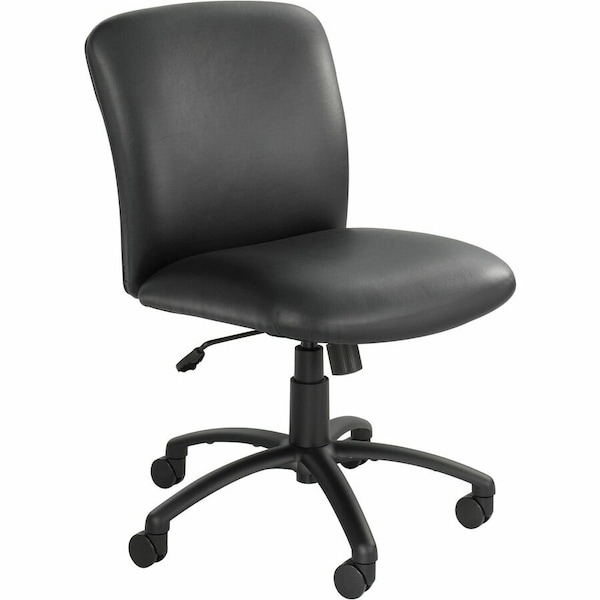 Safco Uber Task Chair, Black Seat, Seat: 20-3/4" L 40-1/2" H, Vinyl Seat 3491BV - main