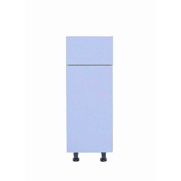 Cambridge Radiance 18 in. W x 24 in. D x 34.5 in. H Ready to Assemble Slab Base Kitchen Cabinet in White Gloss SA-B18-WG-KIT - main
