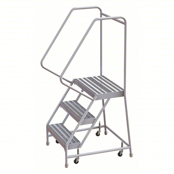 Tri-Arc 5.2 ft H Aluminum Rolling Ladder, 3 Steps, 350 lb Load Capacity WLAR103244 - main