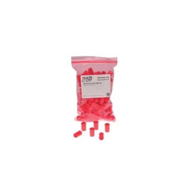 Ty-Flot Tube Cap, 2 in, Red, PK100 VCF200016RD - main