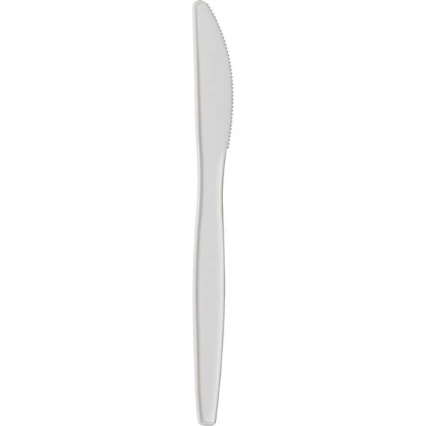 Dixie Plastic Cutlery, Mediumweight Knife, White, 1000PK PKM21 - main