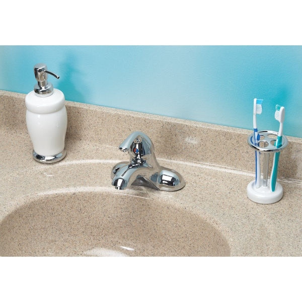 Home Impressions Chrome 1-Handle Lever 4'' Centerset Bathroom Faucet with Pop-Up F4510022CP-JPA3 - main