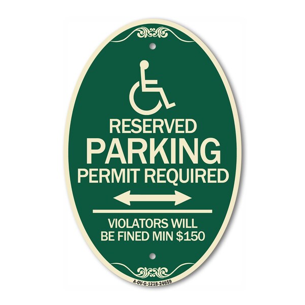 Signmission Modern Isa Symbol Connecticut Reserved Park, 12 In X 18 In Architectural, Heavy Gauge Aluminum A-OV-G-1218-24659 - main