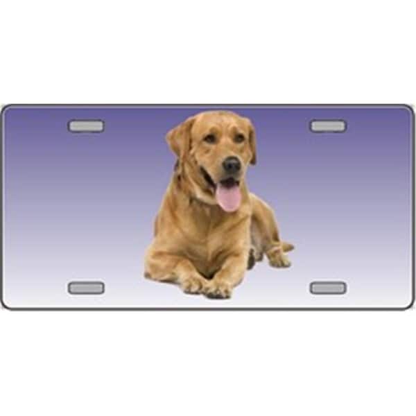 Powerhouse Yellow Labrador Retriever Dog Pet Novelty License Plates- Full Color Photography License Plates PO516385 - main