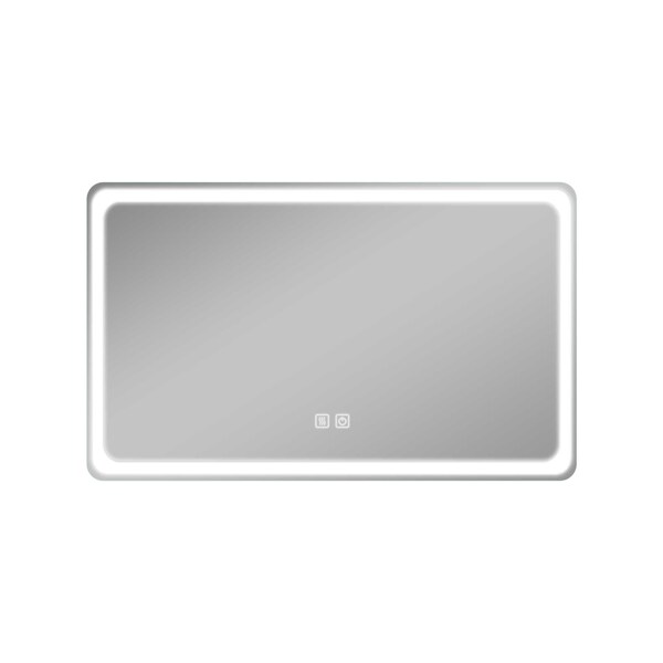 Homeroots 59" Clear Lighted Unframed Bathroom Vanity Mirror 564858 - main