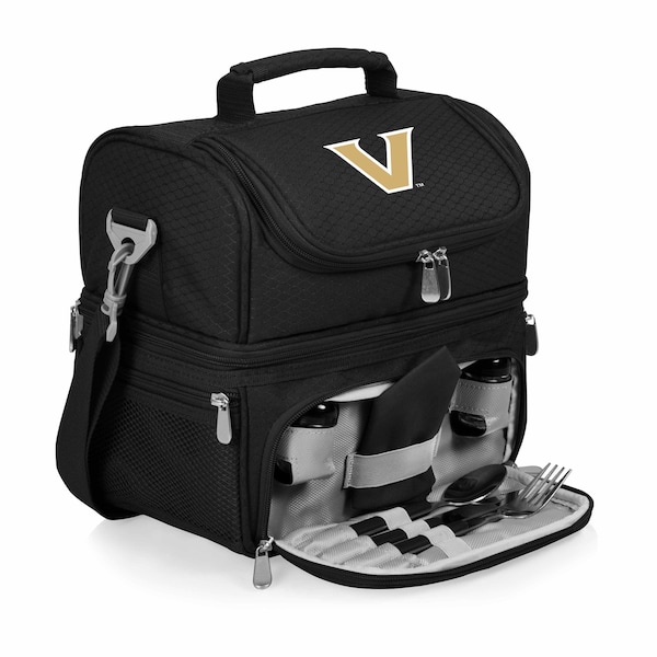 Picnic Time Family Of Brands NCAA Vanderbilt Commodores Pranzo Lunch Bag - Insulated Lunch Box with Picnic Set 512-80-175-584-0 - main