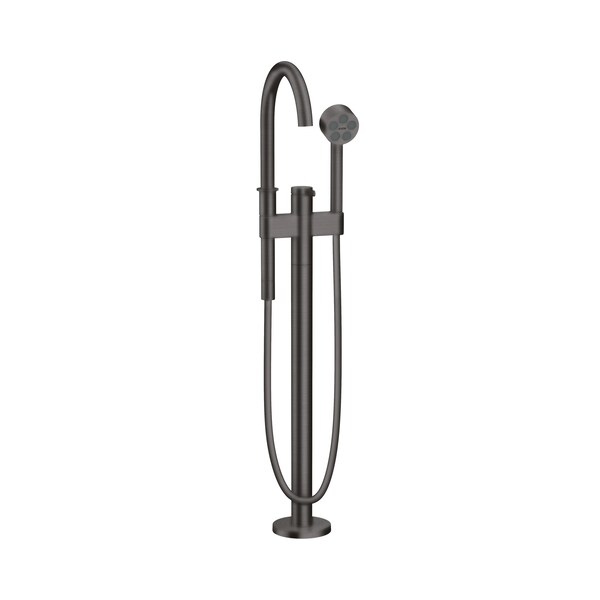 Axor ONE Freestanding Tub Filler Trim with 1.75 GPM Handshower in Brushed Black Chrome 48441341 - main