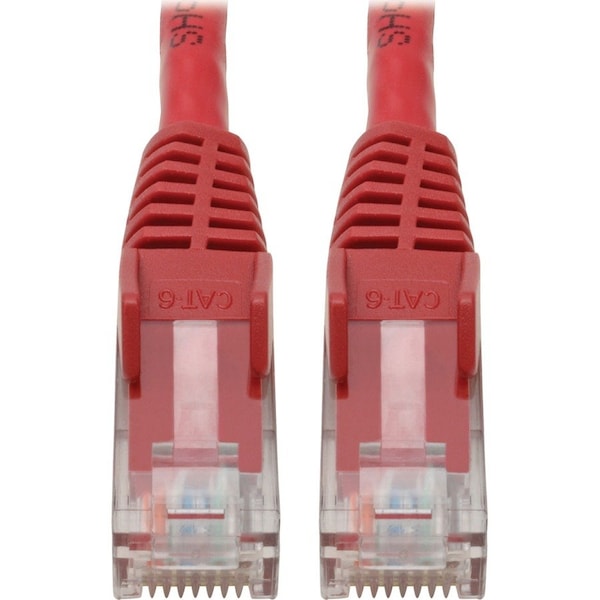 Eaton Tripp Lite Series Cat6 Gigabit Snagless Molded UTP Ethernet Cable RJ45 M/M, PoE, Red, 4 ft. N201-004-RD - main