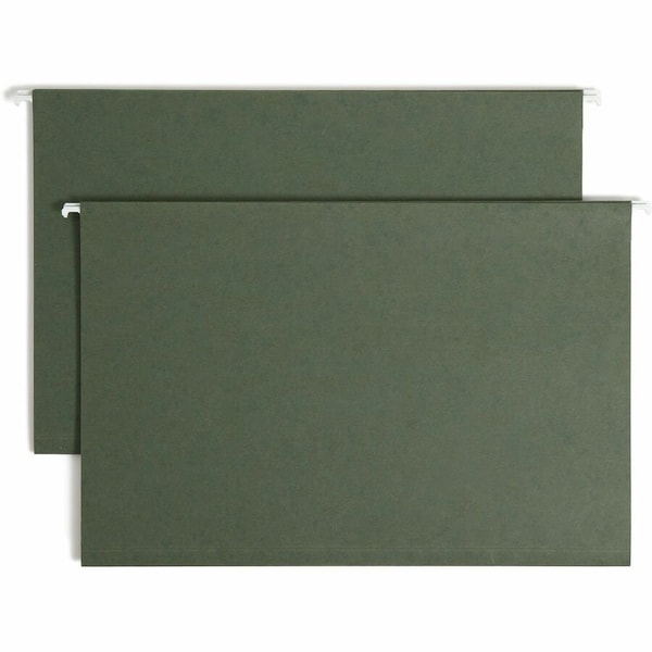 Smead 1" Capacity Box Bottom Hanging File Folders, Legal, Green, 25/Box 64339 - main