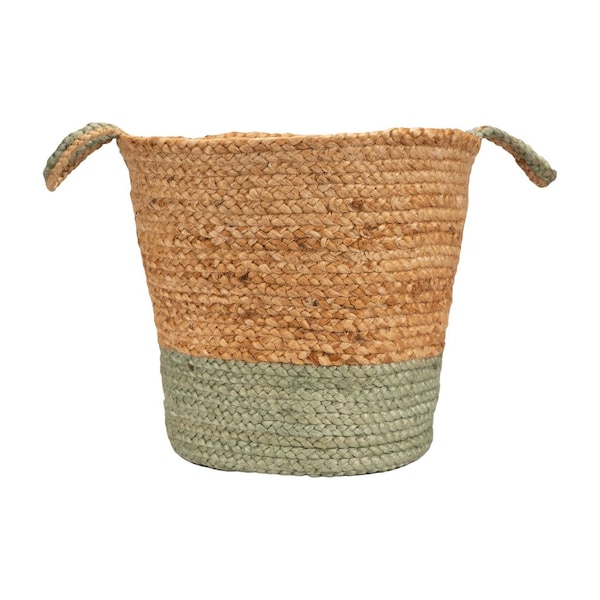 Homeroots 17" Tan Jute Basket 704883 - main