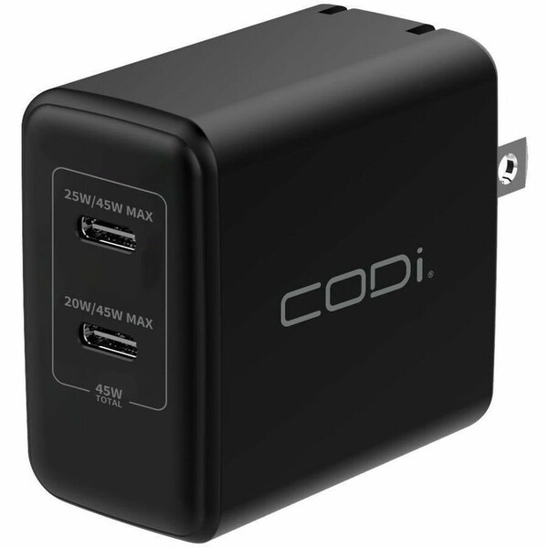 Codi 45W Wall Charger w/ 2x USB-C Charging Ports WC045-2C - main