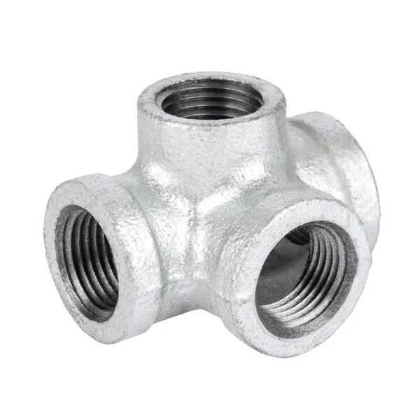 Stz Industries 3/4 in. FIP each X 3/4 in. D FIP 3/4 in. D FIP Galvanized Malleable Iron Side Out Tee 311USOT-34 - main