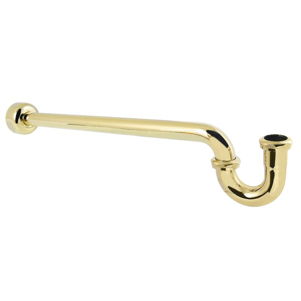 Kingston Brass 1-1/4 in. P-Trap with Box Flange, 24 in. Length, 18 Gauge, Polished Brass CC9182 - main