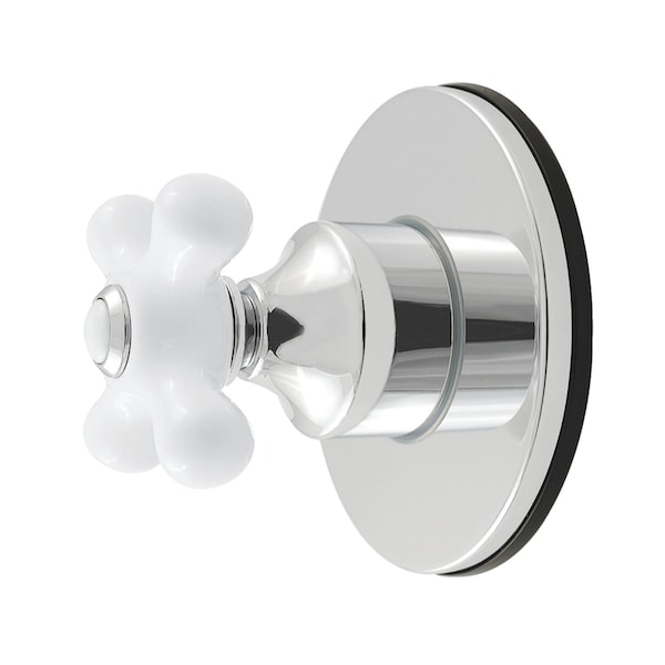 Kingston Brass Single-Handle Six-Way Diverter Valve with Round Trim Kit, Polished Chrome KS4031PX - main