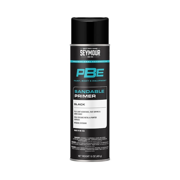 Seymour Of Sycamore PBE Sandable Primer Spray Paint, Black 20-1672 - main