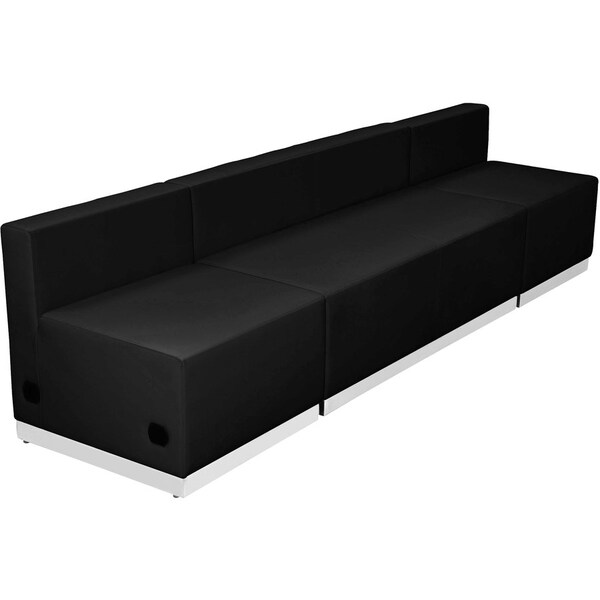 Flash Furniture 3 pcs. Living Room Set, 25-1/4" to 25-1/2" x 27", Upholstery Color: Black ZB-803-680-SET-BK-GG - main