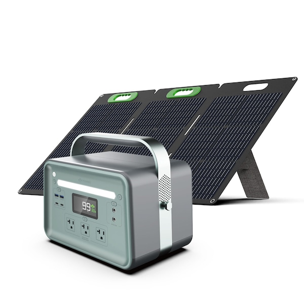 Yoshino Solid-State Portable Power Station 660W/900W Surge 602Wh w/ 100W Portable Solar Panel Bundle K6SP11 - main