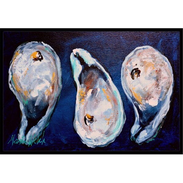 Carolines Treasures MW1112JMAT 24 x 36 in. Oysters Give Me More Indoor Or Outdoor Doormat MW1112JMAT - main