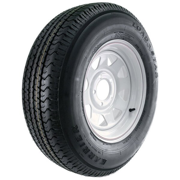 Kenda Karrier Tire and 5-Hole Wheel Assembly, 1760 lb Withstand, 4-1/2 in Dia Bolt Circle, 8.1 in W DM205R4C-5CI - main