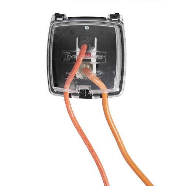 Intermatic Weatherproof Cover, 2-Gang, GFCI & Duplex, 2.25 in Clear, Vert/Horiz Mount WP1020C - main