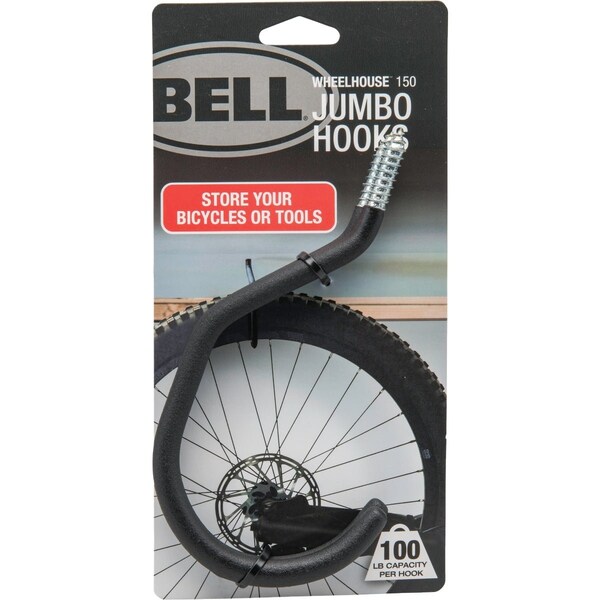 Bell Sports Wheelhouse 150 Screw-In PVC Coated Steel Jumbo Bicycle Storage Hook, 2PK 7147397 - main