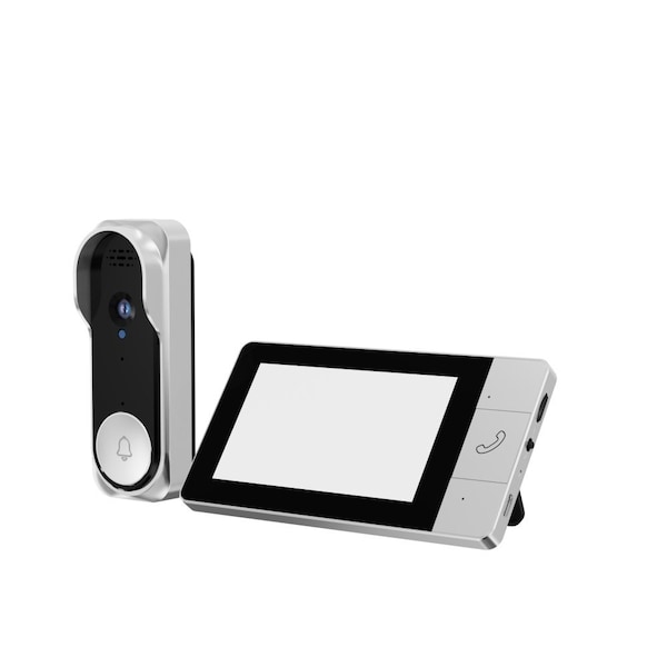 Wrightmaster Wired Plug-in Doorbell Camera with Chime, Night Vision, Audio Recording, Black ZR-NT601 - main
