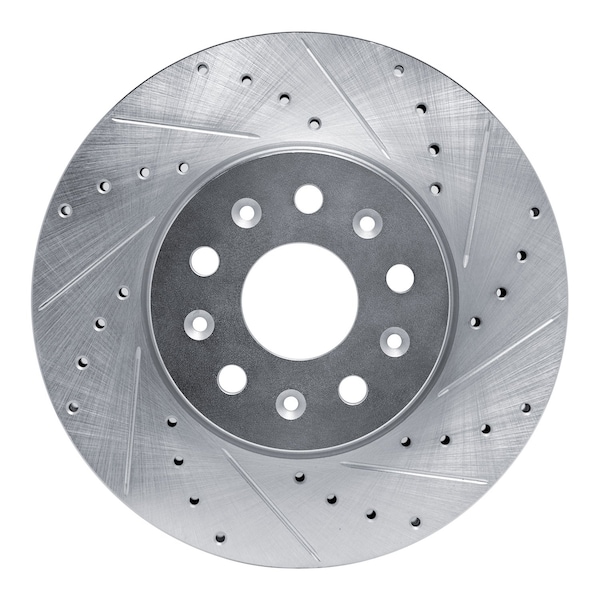 Dynamic Friction Co DFC Brake Rotor - Drilled and Slotted - Silver 631-46038R - main